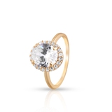 Pierścionek złoty z cyrkoniami