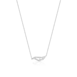 Naszyjnik srebrny skrzydło z cyrkoniami