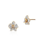 Kolczyki złote orchidee Kwiaty Nocy