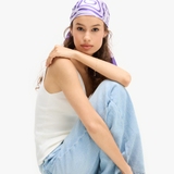 Chusta jedwabna Kwiaty Nocy Bratki