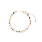 Bransoleta srebrna z kolorowymi cyrkoniami Mozaika