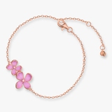 Bransoletka srebrna Kwiaty Nocy Różowy Bez