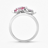 Pierścionek srebrny Kwiaty Nocy Wiśnia