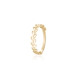 Pierścionek złoty z listkami