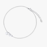 Bransoleta srebrna z perłami