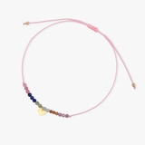 Bransoletka sznurkowa z kamieniami naturalnymi