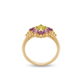 Pierścionek srebrny z ametystami Szekspirowska