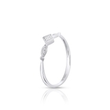 Pierścionek białe złoto z diamentami