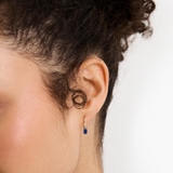 Kolczyki złote z szafirem TRIO