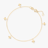 Bransoleta złota z wiszącymi gwiazdkami