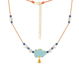 Naszyjnik sznurkowy z motywem chmurki