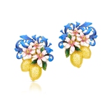 Kolczyki srebrne Kwiaty Nocy Cytrusy