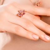 Pierścionek różowe złoto Kwiaty Nocy