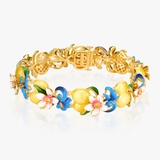 Bransoleta srebrna Kwiaty Nocy Cytrusy