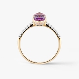 Pierścionek złoty z ametystem Maria Antonina