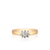 Pierścionek zaręczynowy złoty Szczęśliwy