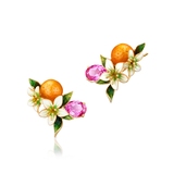 Nausznice srebrne Kwiaty Nocy Cytrusy