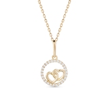 Wisiorek złoty z cyrkoniami