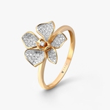 Pierścionek złota orchidea Kwiaty Nocy