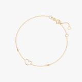 Bransoleta złota z motywem serca