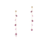 Kolczyki złote z różowymi cyrkoniami