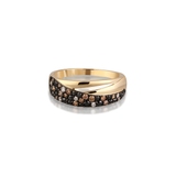 Pierścionek złoty z brylantami