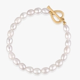 Bransoleta srebrna z perłami