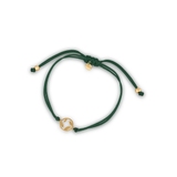 Bransoleta sznurkowa z pozłacanym kółkiem