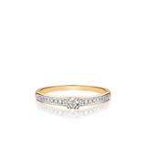 Pierścionek zaręczynowy złoty Szczęśliwy