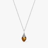 Wisiorek srebrny z bursztynem