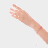 Bransoletka srebrna Kwiaty Nocy Różowy Bez