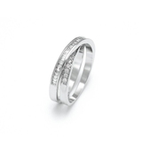 Pierścionek białe złoto z brylantami