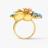 Pierścionek srebrny Kwiaty Nocy Cytrusy