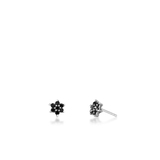 Kolczyki czarne kwiaty