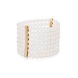 Bransoleta złota perłami i brylantami