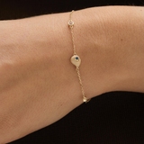 Bransoleta złota Kwiaty Nocy Bratki