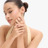 Pierścionek srebrny z różowymi topazami