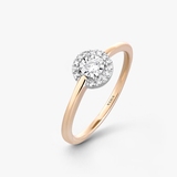 Pierścionek złoty z diamentami