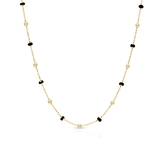 Naszyjnik srebrny pozłacany z kulkami