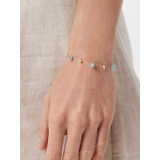 Bransoleta złota z niebieskimi apatytami Saint Tropez