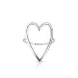 Srebrny pierścionek z sercem