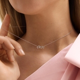 Naszyjnik srebrny z diamentem laboratoryjnym Czułość