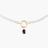 Wisiorek złoty z ametystem