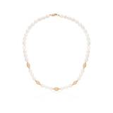 Naszyjnik złoty z perłami