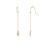 Kolczyki złote wiszące z sercem