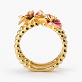 Pierścionek srebrny Kwiaty Nocy Bratki