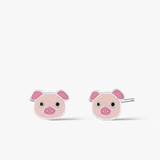 Kolczyki srebrne z motywem świnki