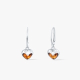 Kolczyki srebrne z bursztynem