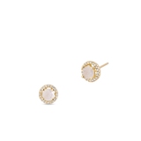 Kolczyki srebrne pozłacane z cyrkoniami