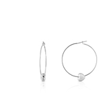 Kolczyki srebrne koła z sercem